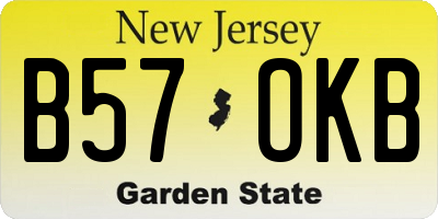 NJ license plate B57OKB