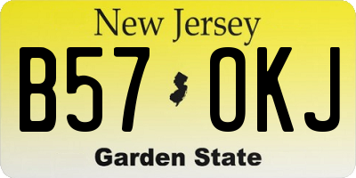 NJ license plate B57OKJ