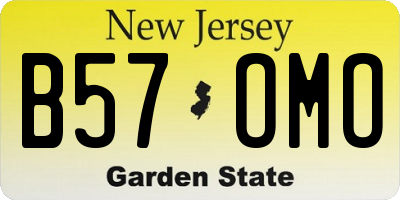 NJ license plate B57OMO