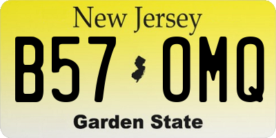 NJ license plate B57OMQ