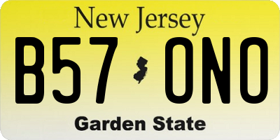 NJ license plate B57ONO