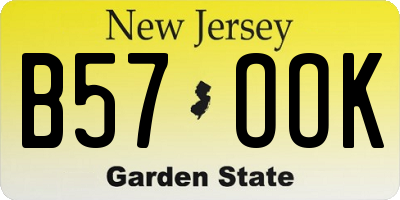 NJ license plate B57OOK