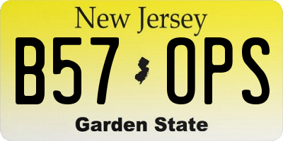 NJ license plate B57OPS