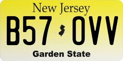 NJ license plate B57OVV