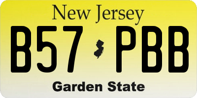 NJ license plate B57PBB
