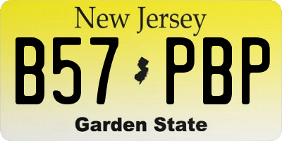 NJ license plate B57PBP