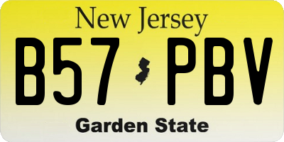 NJ license plate B57PBV