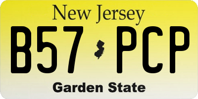 NJ license plate B57PCP