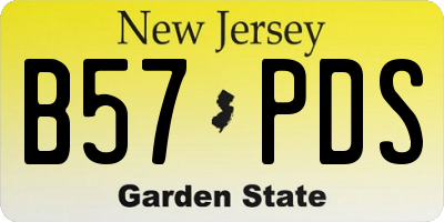 NJ license plate B57PDS