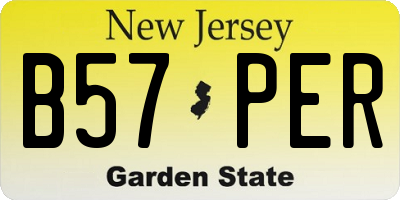 NJ license plate B57PER