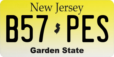 NJ license plate B57PES