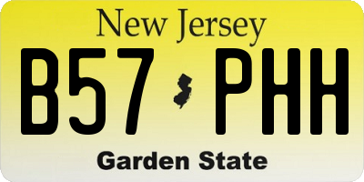 NJ license plate B57PHH