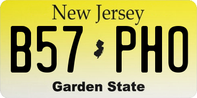 NJ license plate B57PHO