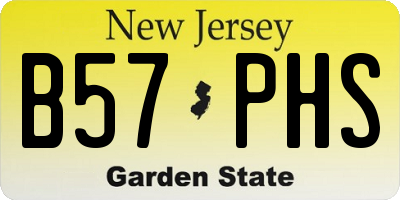 NJ license plate B57PHS