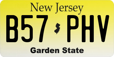 NJ license plate B57PHV