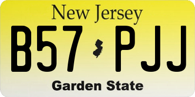 NJ license plate B57PJJ