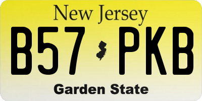 NJ license plate B57PKB