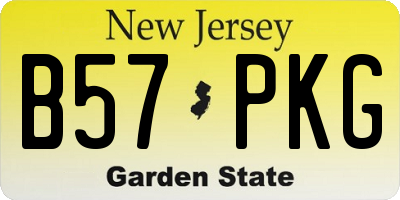 NJ license plate B57PKG