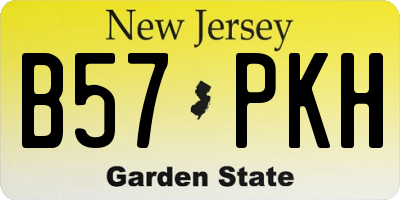 NJ license plate B57PKH