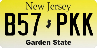 NJ license plate B57PKK