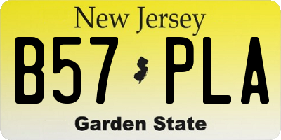 NJ license plate B57PLA