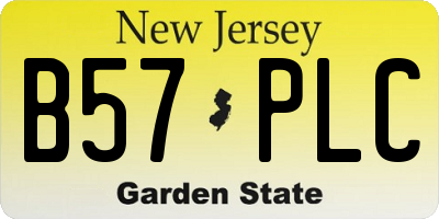 NJ license plate B57PLC