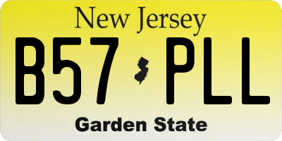 NJ license plate B57PLL