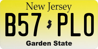 NJ license plate B57PLO