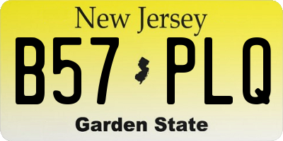 NJ license plate B57PLQ