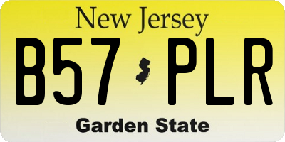 NJ license plate B57PLR