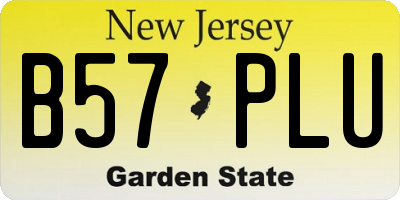 NJ license plate B57PLU