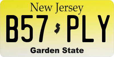 NJ license plate B57PLY