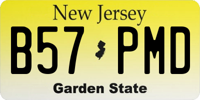 NJ license plate B57PMD