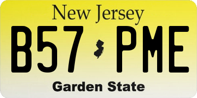 NJ license plate B57PME
