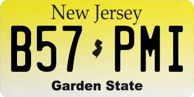 NJ license plate B57PMI