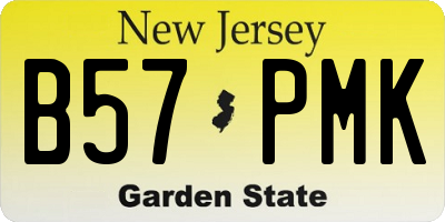 NJ license plate B57PMK