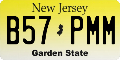 NJ license plate B57PMM