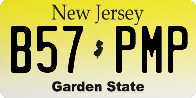 NJ license plate B57PMP