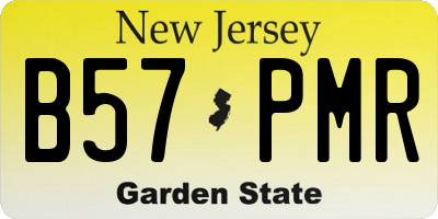 NJ license plate B57PMR