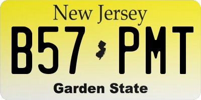 NJ license plate B57PMT