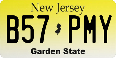 NJ license plate B57PMY