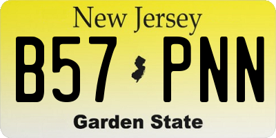 NJ license plate B57PNN