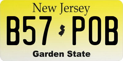 NJ license plate B57POB