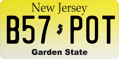 NJ license plate B57POT