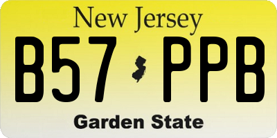 NJ license plate B57PPB