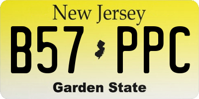 NJ license plate B57PPC