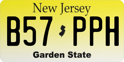 NJ license plate B57PPH
