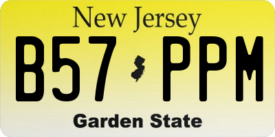 NJ license plate B57PPM