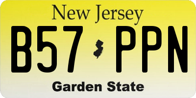 NJ license plate B57PPN