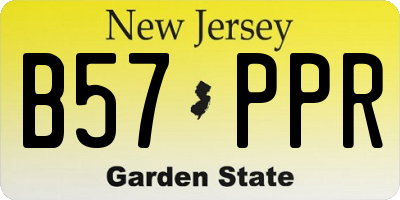 NJ license plate B57PPR